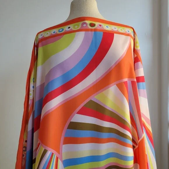 Korean BSY Handmade Multicolor Draped Wide-Width Women’s Kaftan (One Size) - Picture 7 of 12